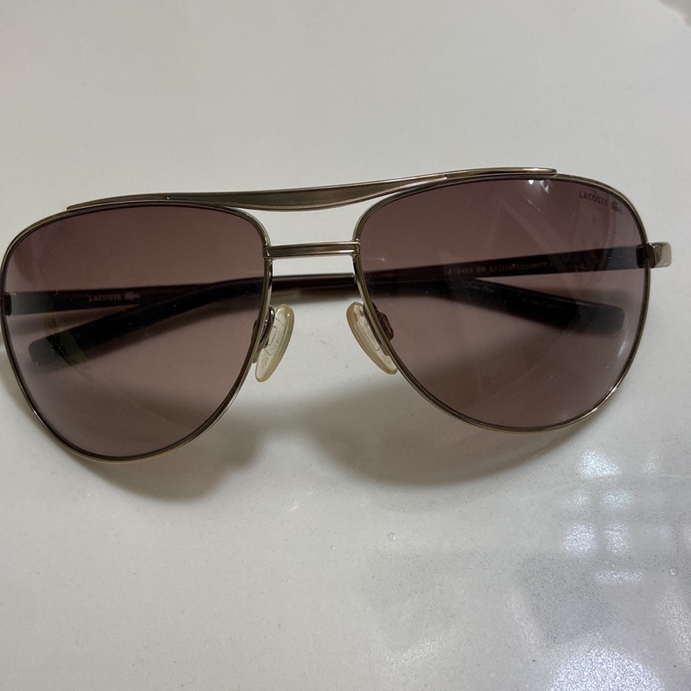 LACOSTE 1980s french shield aviator sunglasses